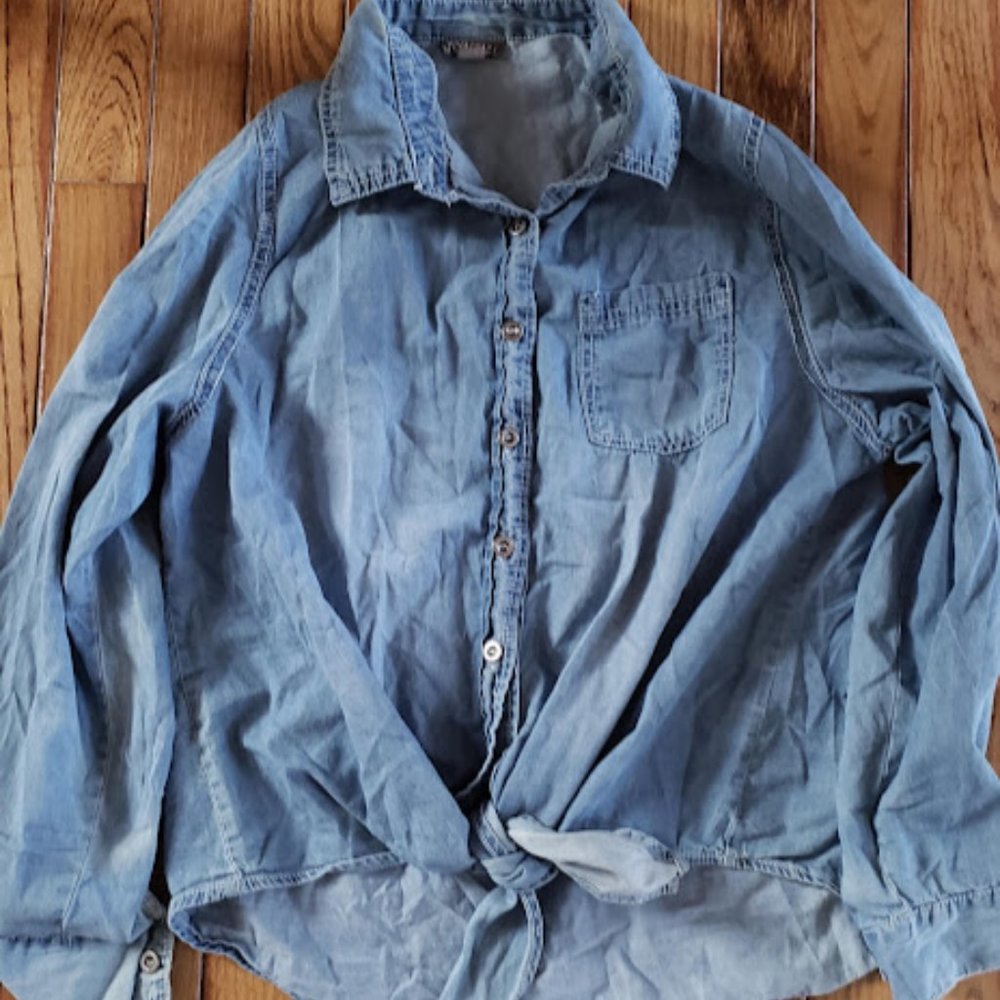 Jean Shirt Tie Up Front